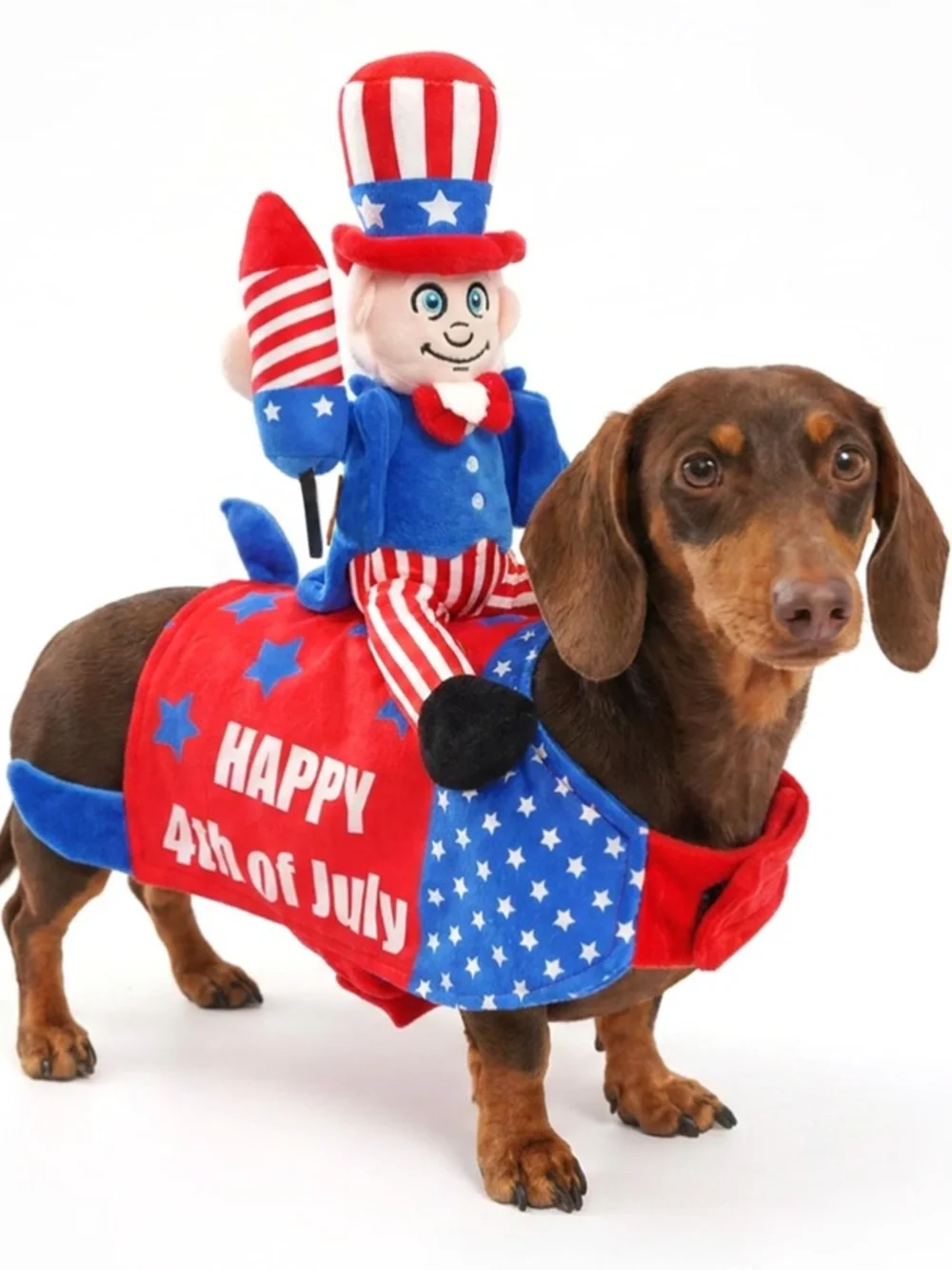 NWOT Uncle Sam Patriotic Happy 4th of July Dog Costume